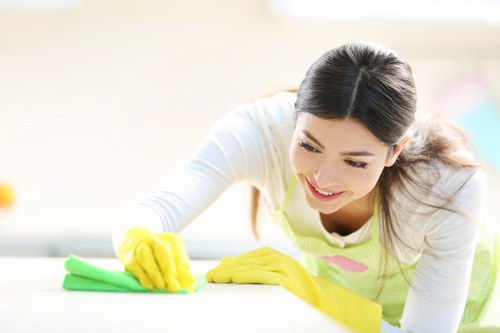 Professional cleaning team removing builders dust from a Waterloo property