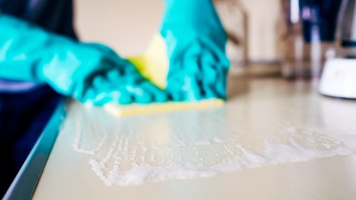 Cleaning products and tools used for stain removal in Waterloo