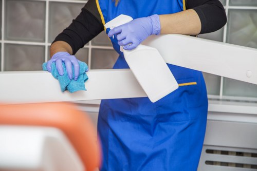 Local cleaners preparing a Waterloo flat for final inspection